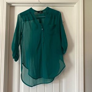 Last chance!! Sheer green top